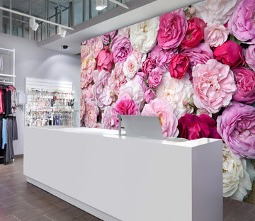 3D Pink Flower Sea 132 Wall Murals