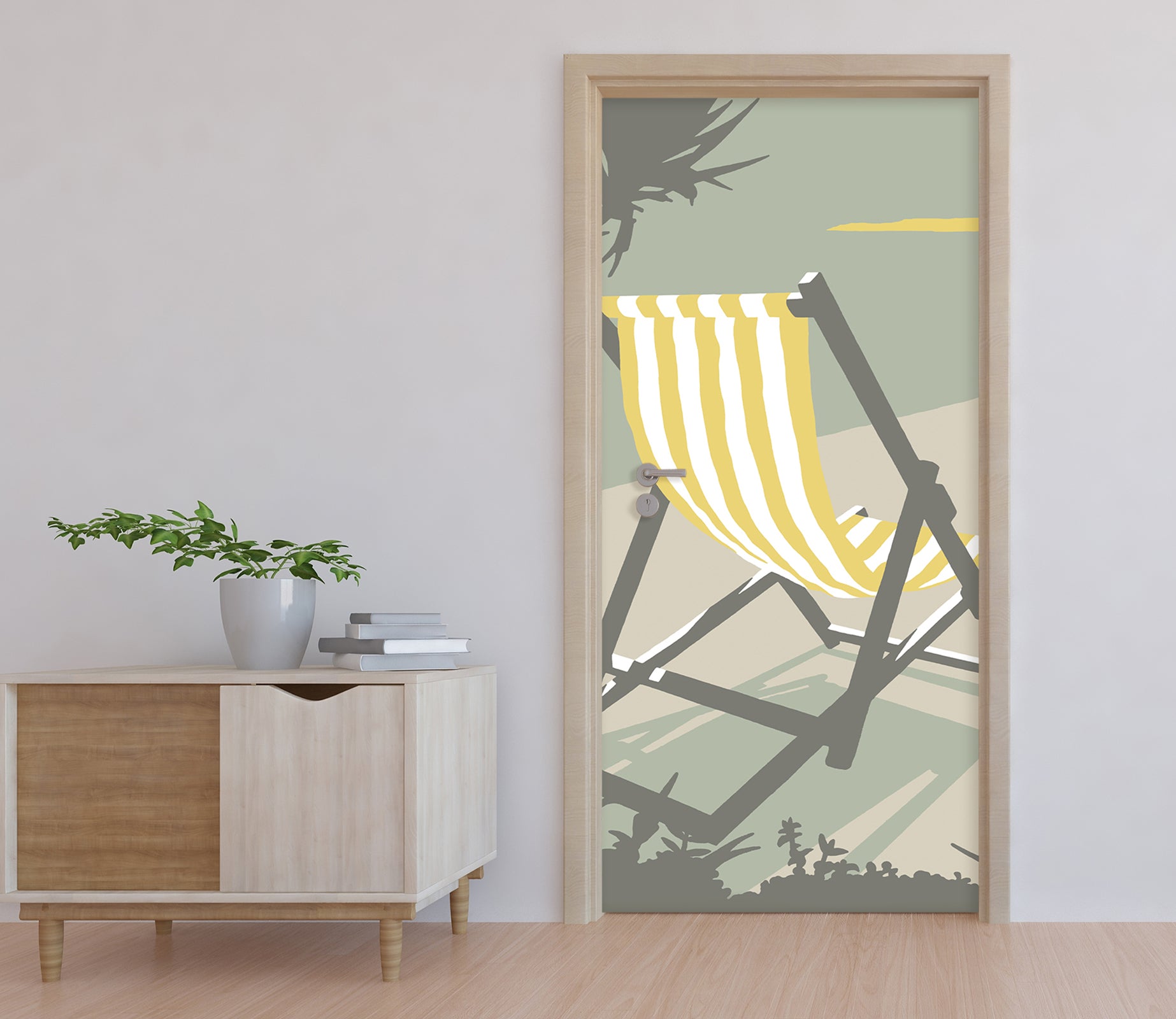 3D Recliner Yellow 9262 Steve Read Door Mural