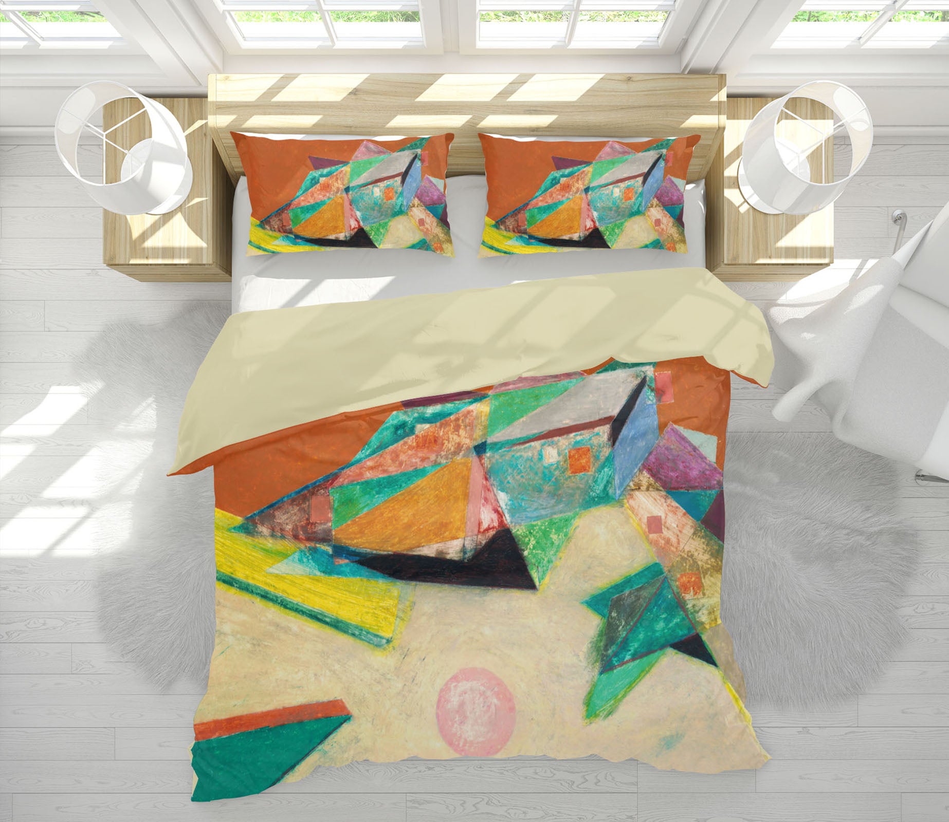 3D Origami Frog 116 Allan P. Friedlander Bedding Bed Pillowcases Quilt