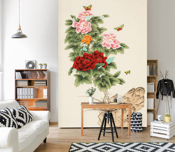 3D Color Peony 1861 Wall Murals