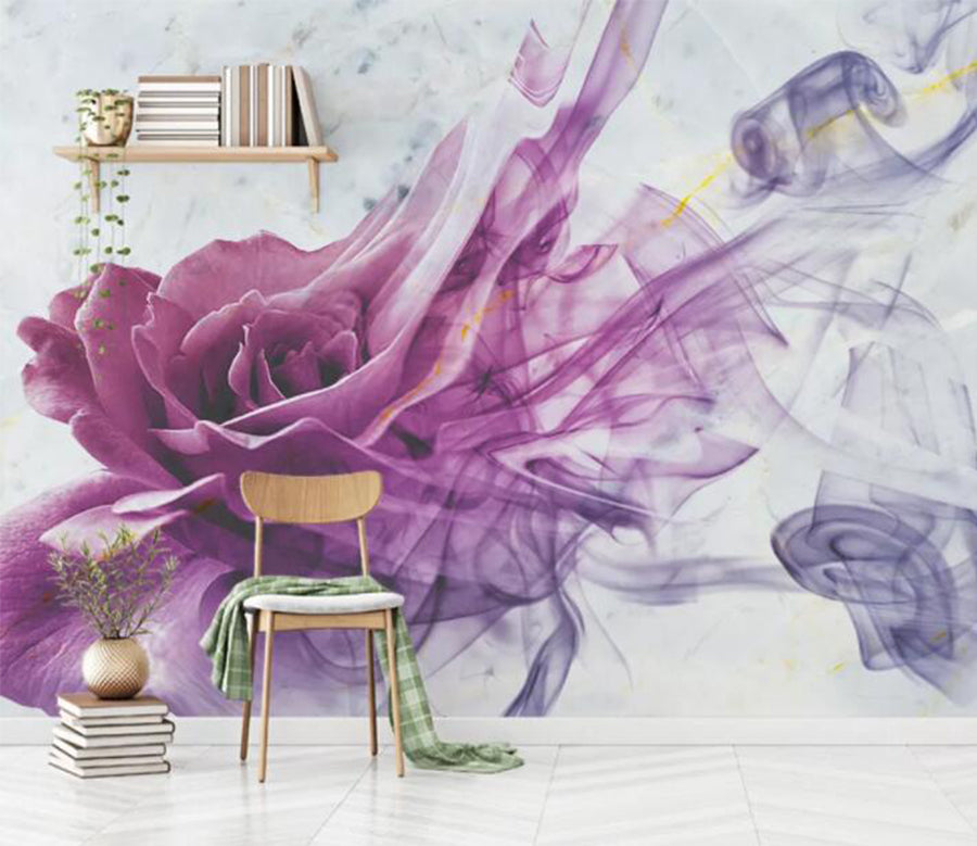 3D Purple Rose WC947 Wall Murals