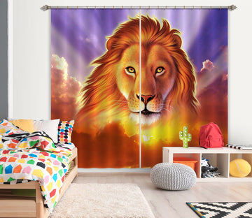 3D Lion King 069 Jerry LoFaro Curtain Curtains Drapes Curtains AJ Creativity Home 