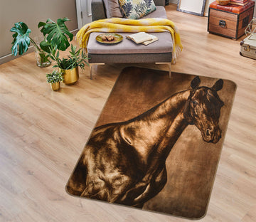 3D Dark Horse 38197 Animal Non Slip Rug Mat