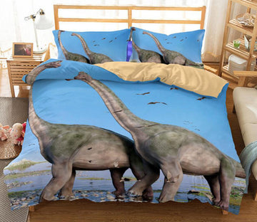 3D Dinosaur In Water 6032 Bed Pillowcases Quilt