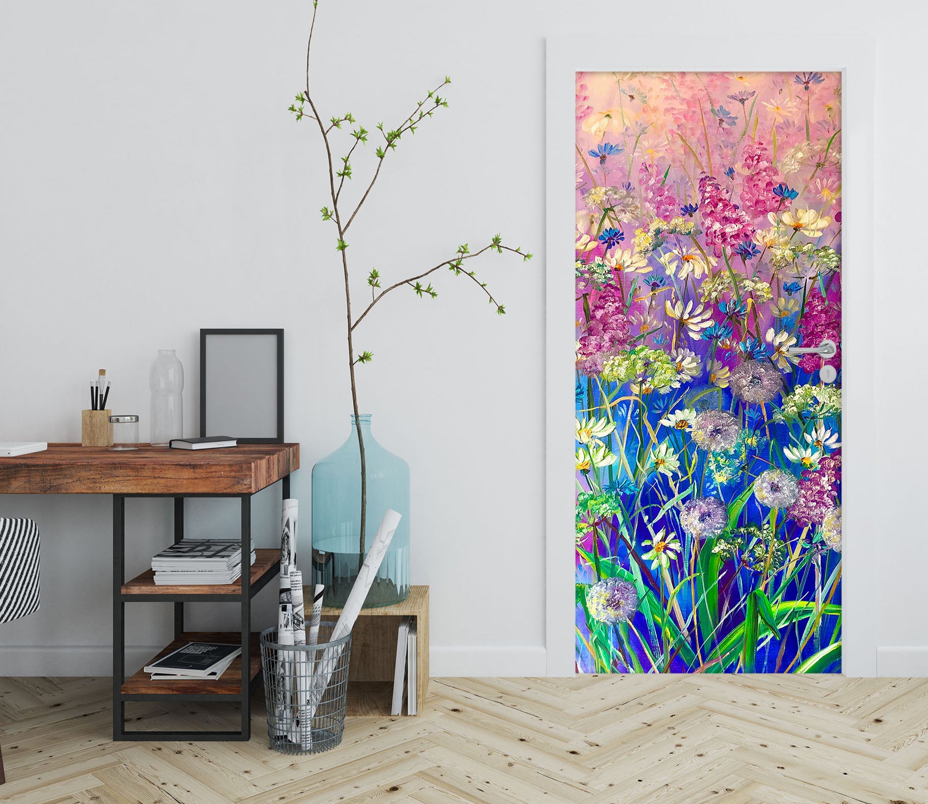 3D Flower Garden 3256 Skromova Marina Door Mural