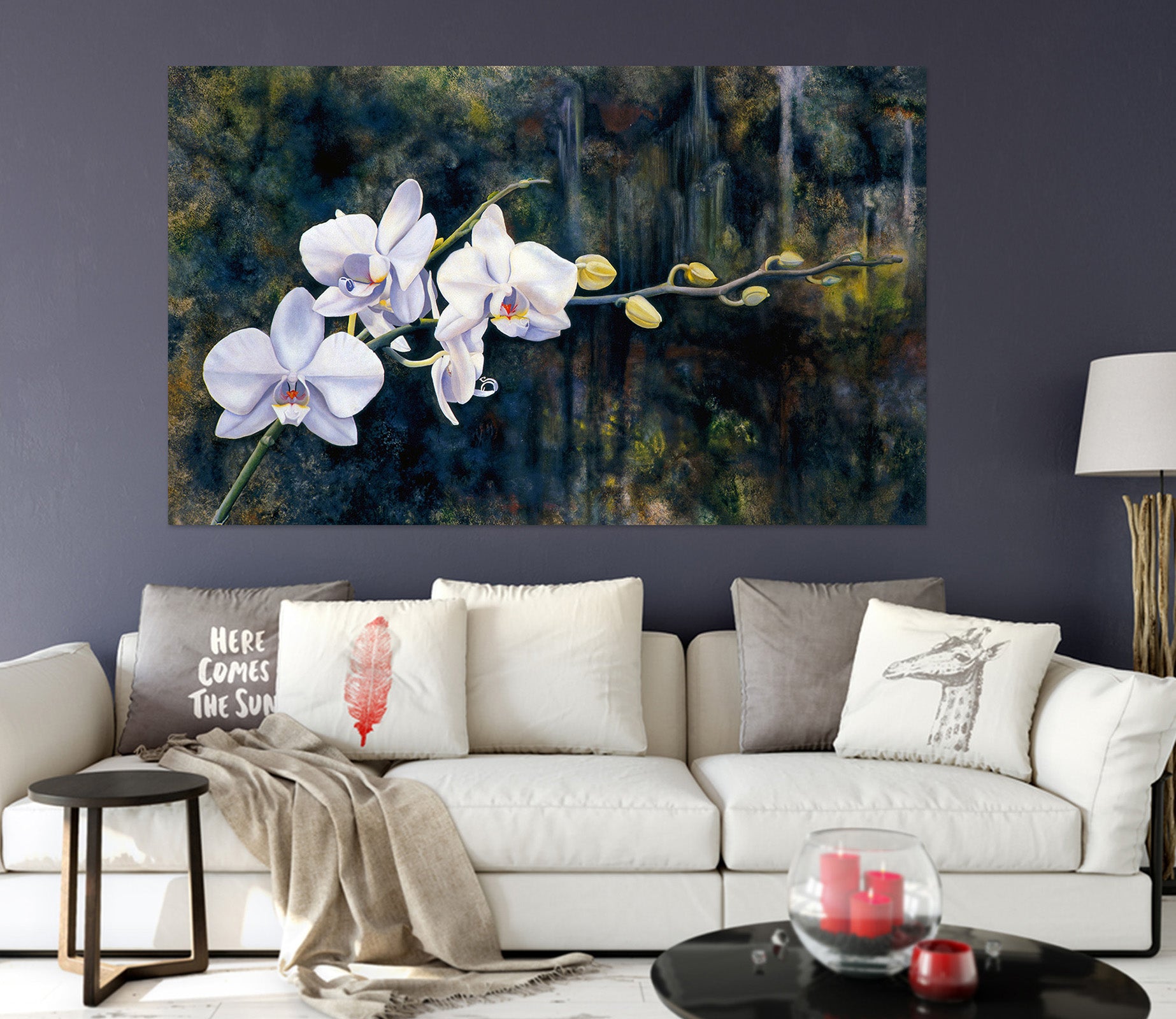 3D White Flowers 110112 Matthew Holden Bates Wall Sticker