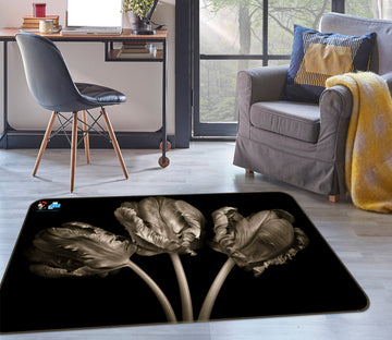 3D Gray Flower 6806 Assaf Frank Rug Non Slip Rug Mat