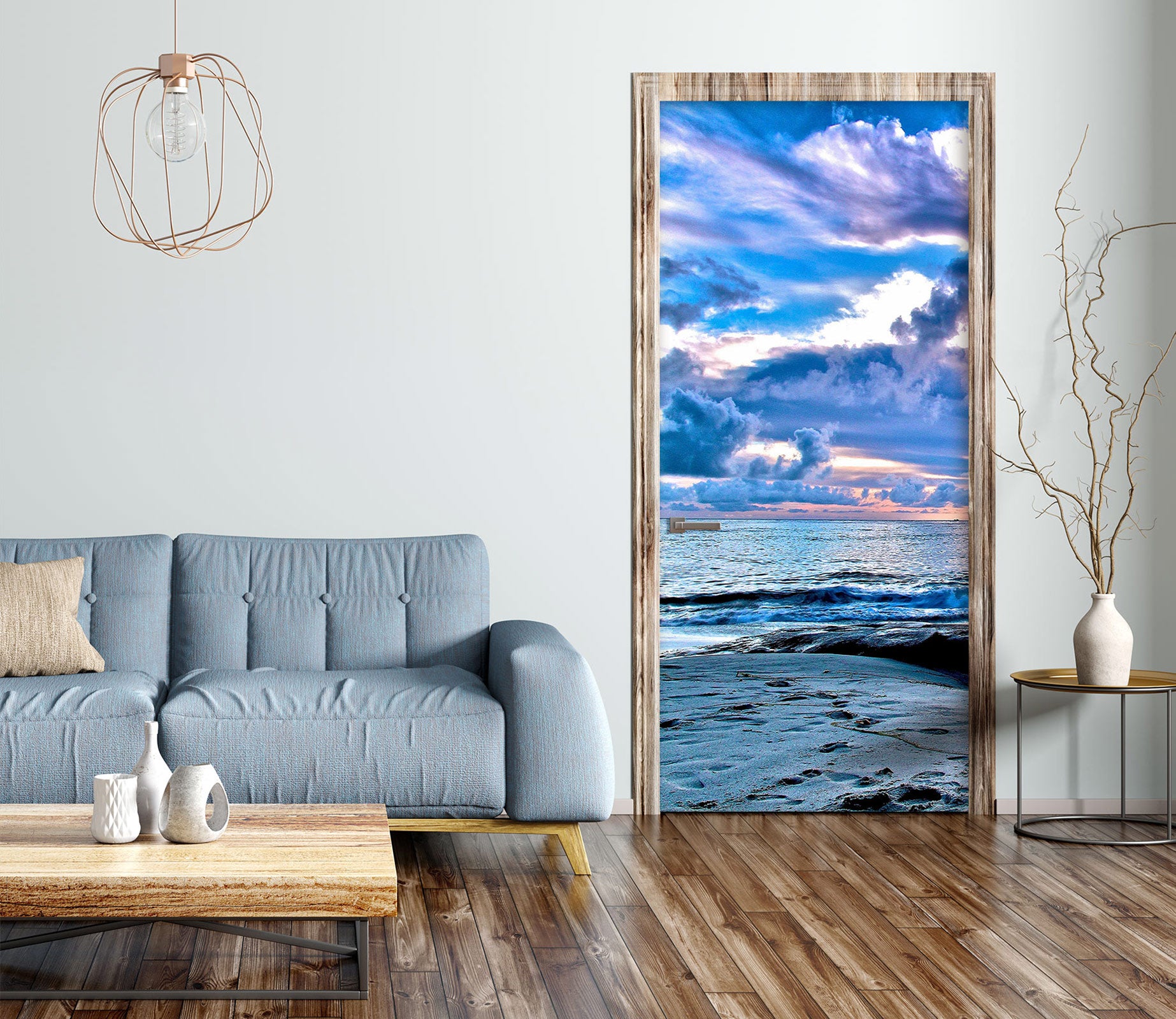 3D Sky Seaside 110203 Kathy Barefield Door Mural