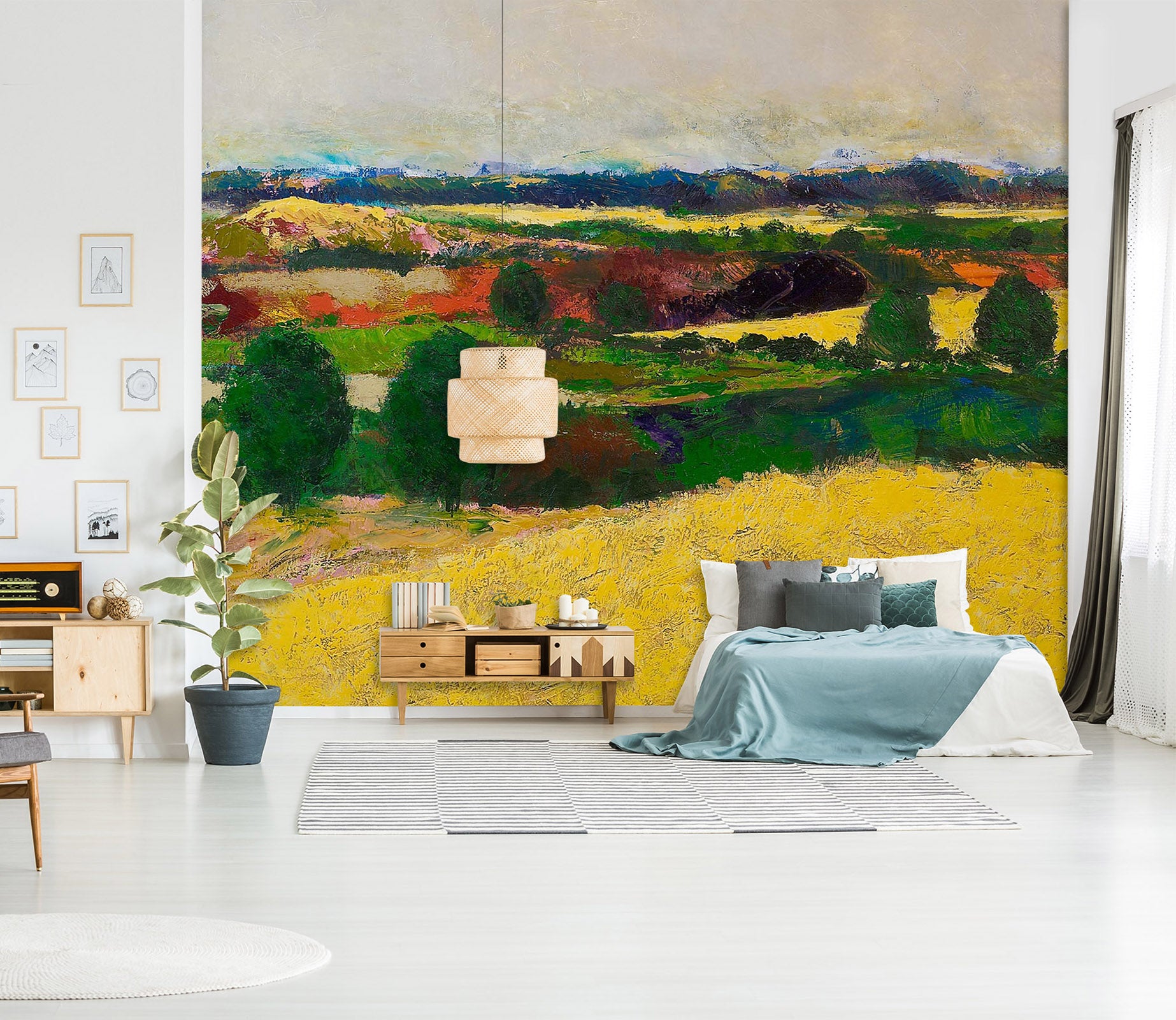 3D Golden Field 158 Allan P. Friedlander Wall Mural Wall Murals