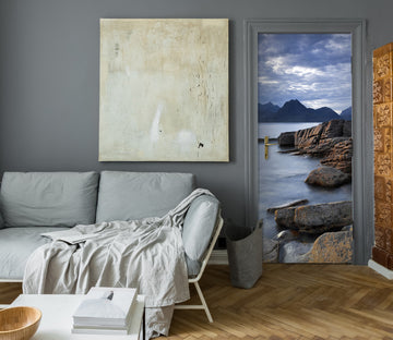 3D Seaside Stones 241 Door Mural