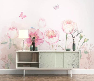 3D Flower Butterfly 157 Wall Murals Wallpaper AJ Wallpaper 2 