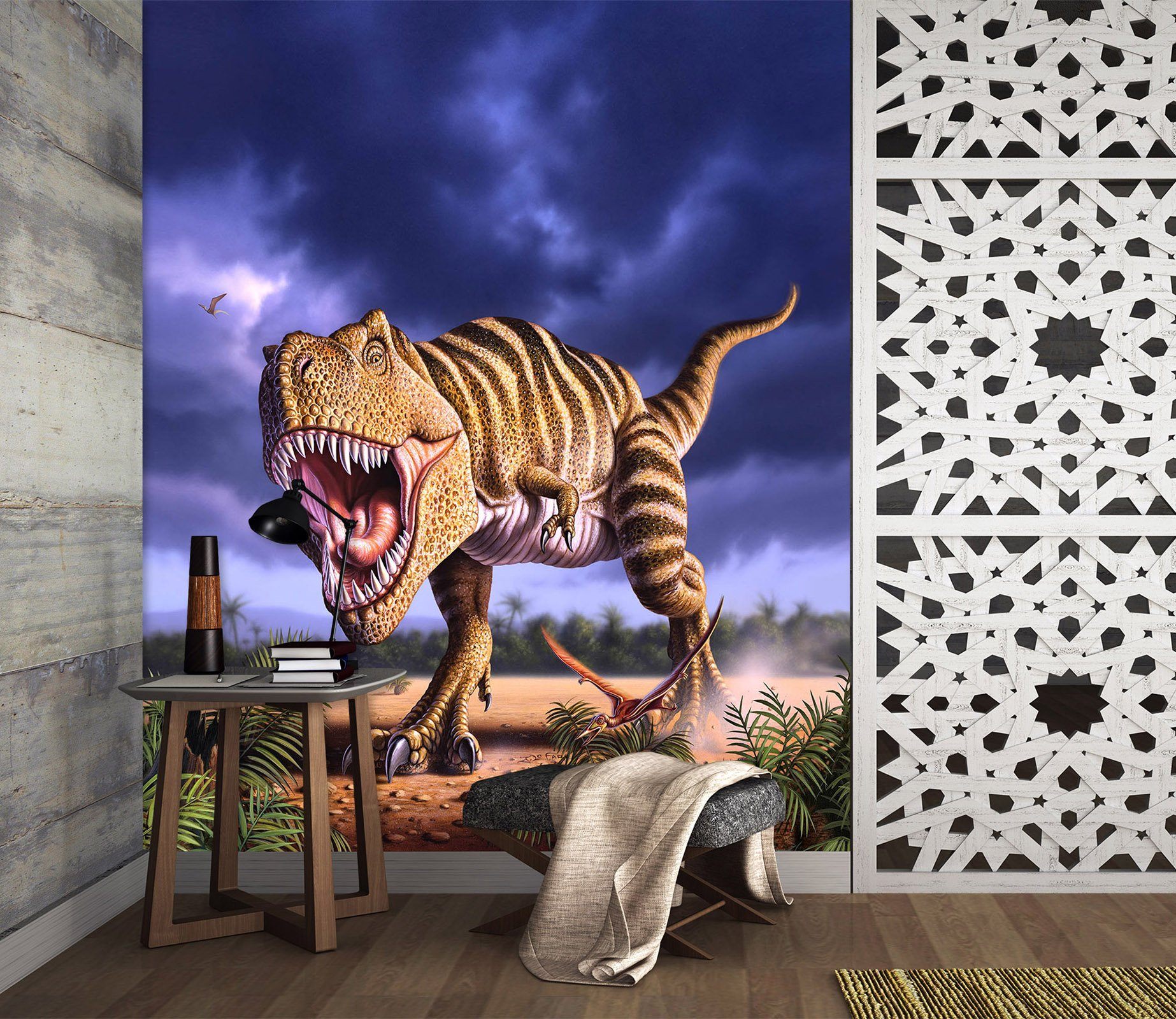 3D Brown Rex 1405 Jerry LoFaro Wall Mural Wall Murals Wallpaper AJ Wallpaper 2 