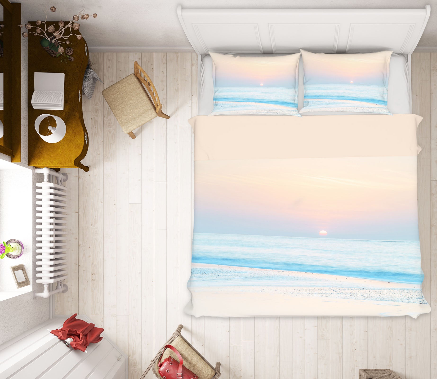 3D Sunset Sea 1022 Assaf Frank Bedding Bed Pillowcases Quilt