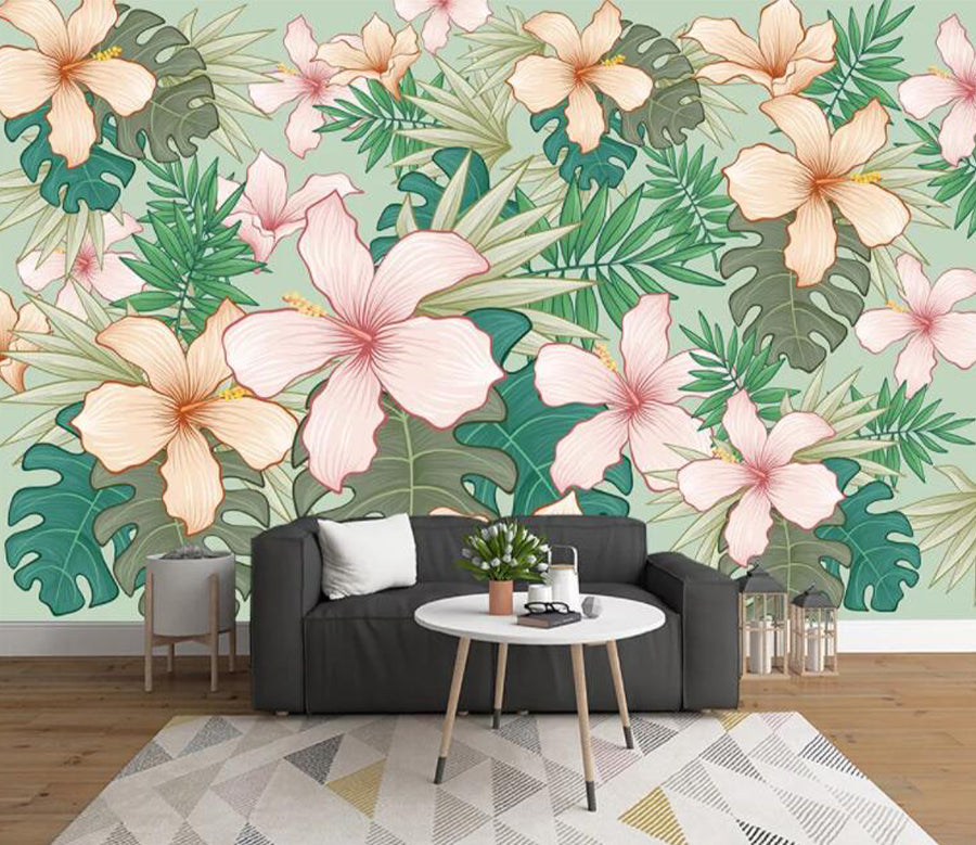 3D Pink Flower WC2612 Wall Murals