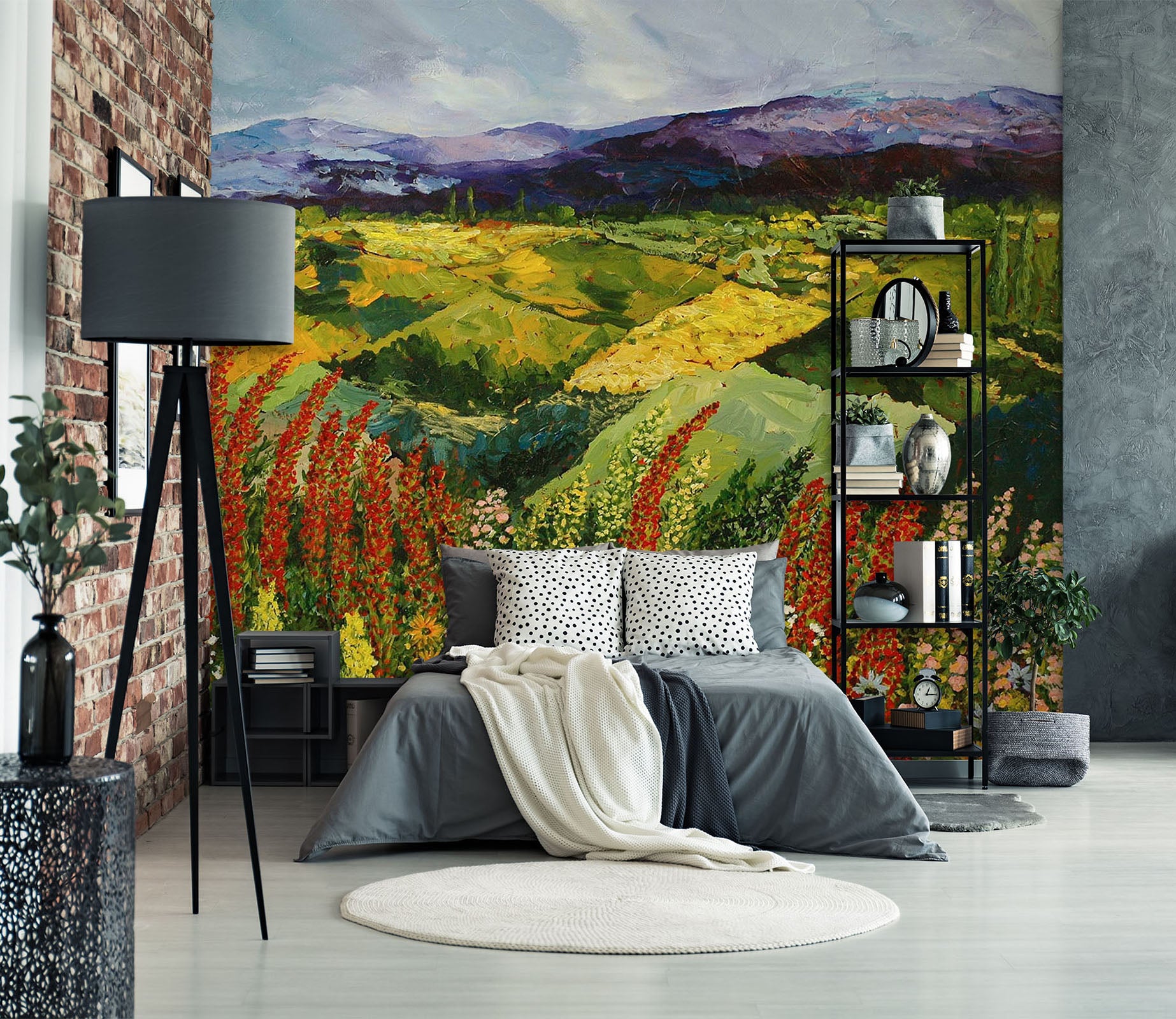 3D Autumn Valley 135 Allan P. Friedlander Wall Mural Wall Murals