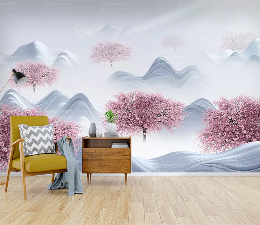 3D Cherry Blossoms WC377 Wall Murals