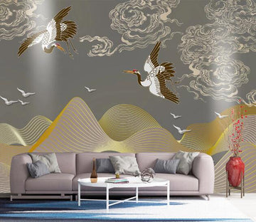 3D Crane Pigeon WC1908 Wall Murals