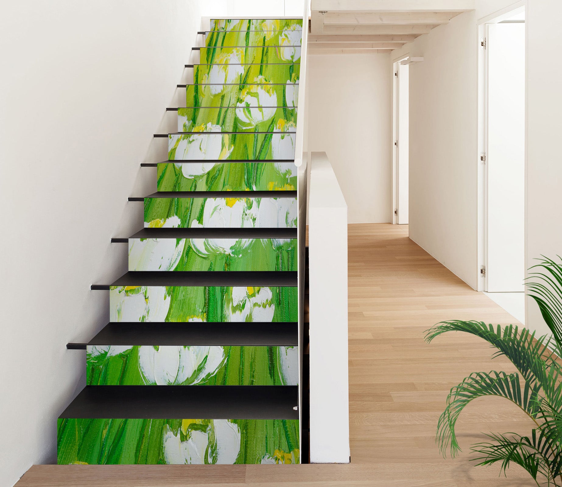 3D White Flower 824 Skromova Marina Stair Risers