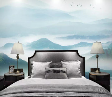 3D Foggy Mountains WC1515 Wall Murals