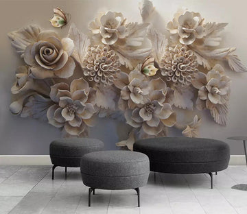 3D Embossed Rose WC574 Wall Murals