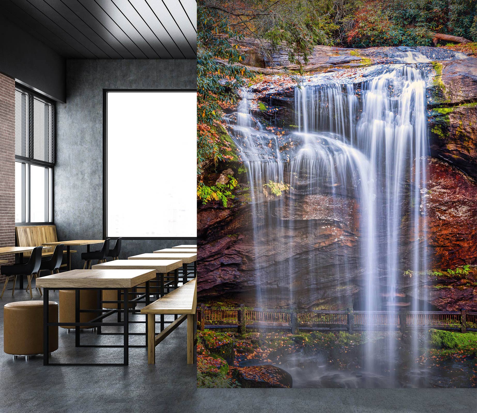 3D Waterfall Rock 5259 Beth Sheridan Wall Mural Wall Murals