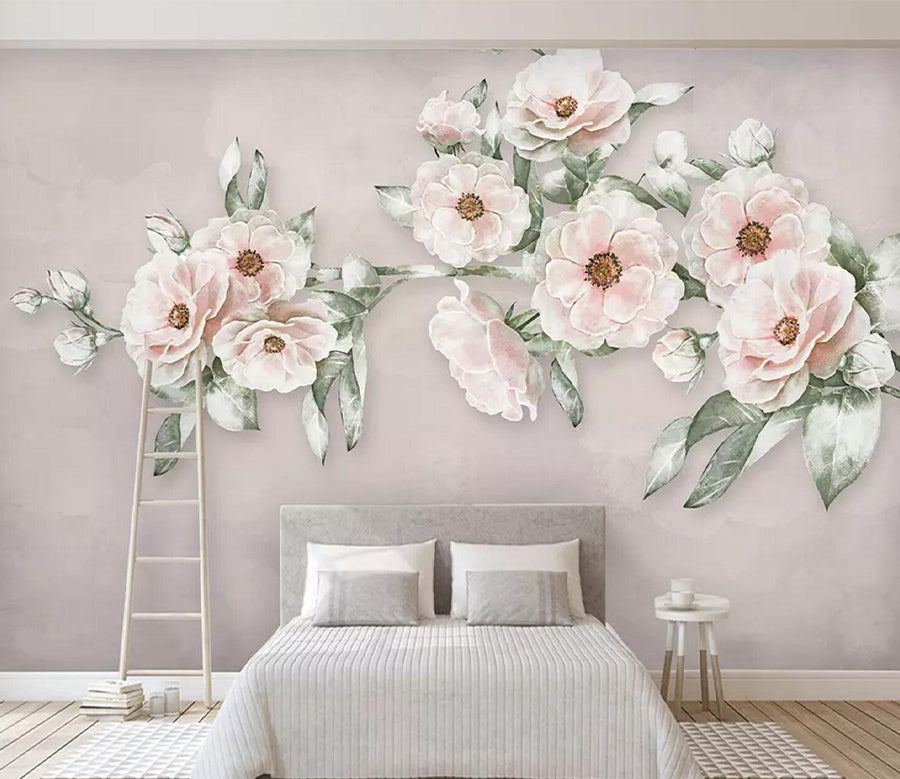 3D Blooming Flower WC805 Wall Murals