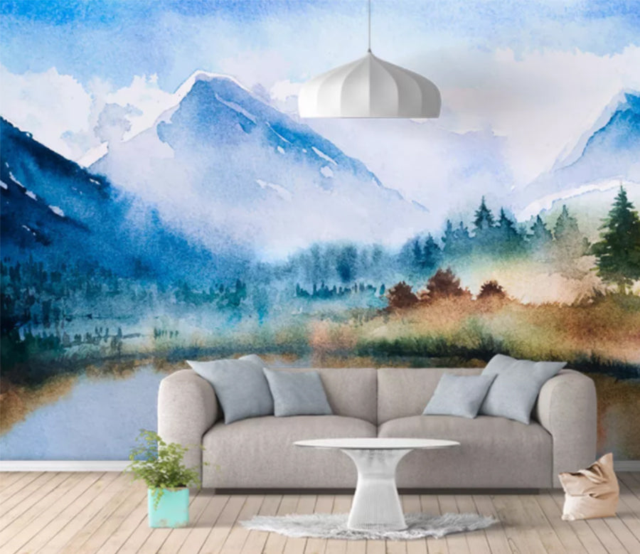 3D Mountain Landscape WC887 Wall Murals