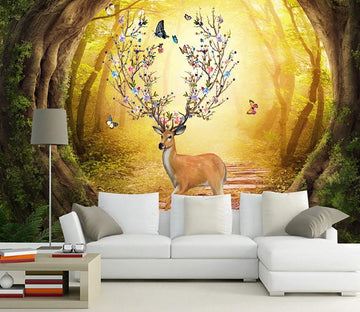 3D Sunset Elk 194 Wall Murals Wallpaper AJ Wallpaper 2 