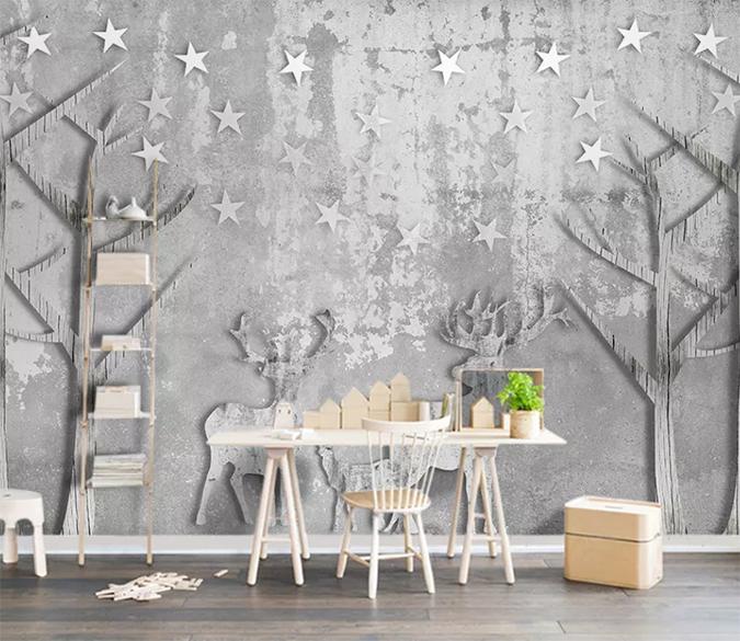 3D Silver Tree 966 Wall Murals Wallpaper AJ Wallpaper 2 