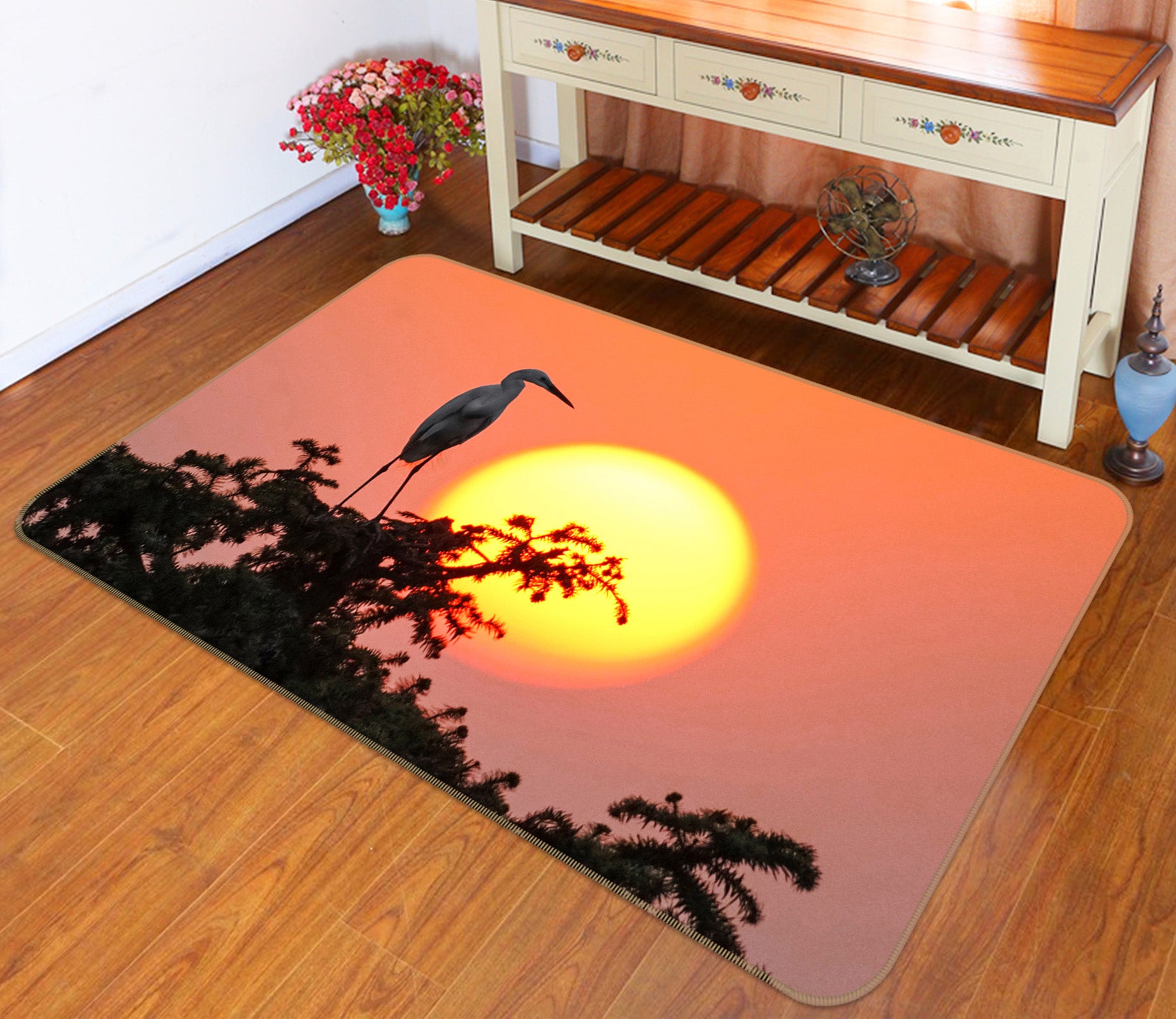 3D Sun Branches 68161 Animal Non Slip Rug Mat