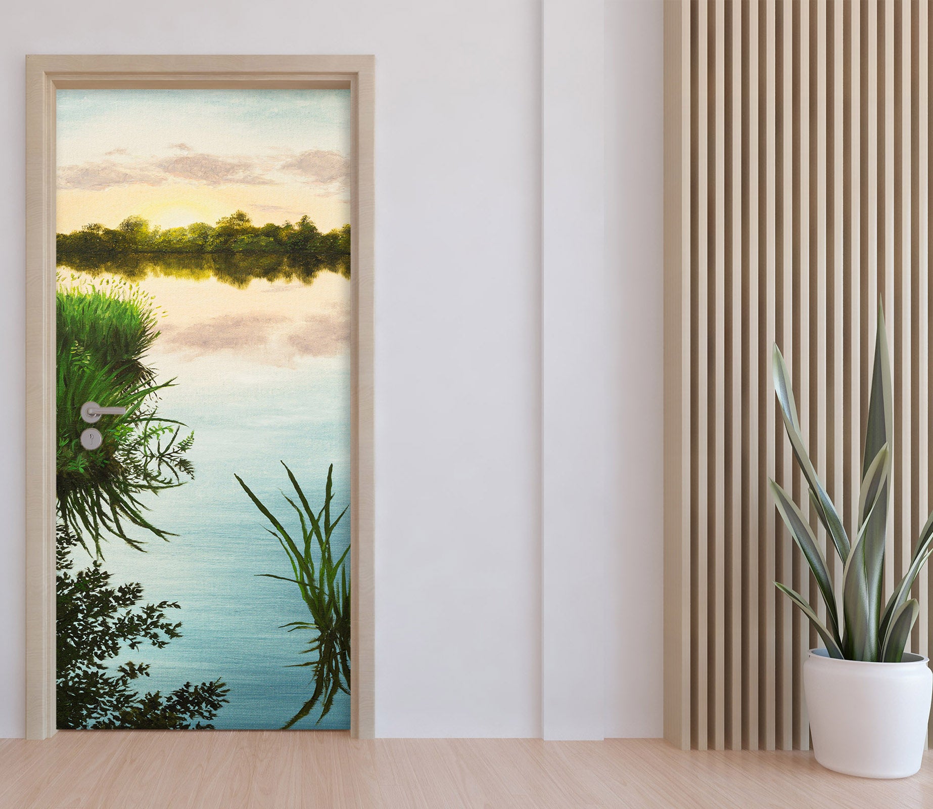 3D Lake Grass 9442 Marina Zotova Door Mural