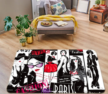 3D Fashion Woman 77180 Non Slip Rug Mat