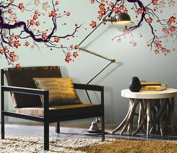 3D Red Plum Blossoms 1467 Wall Murals Wallpaper AJ Wallpaper 2 