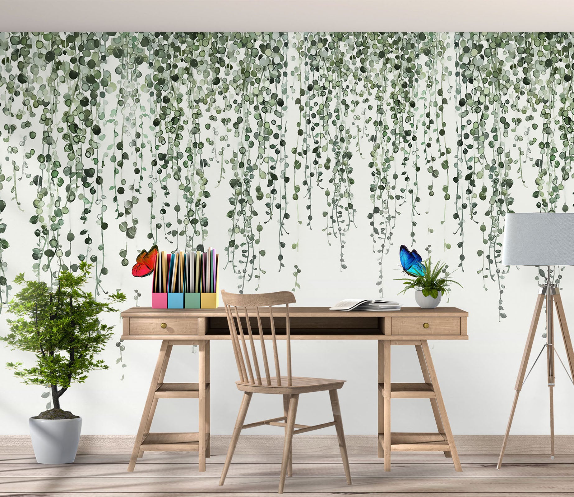 3D Rattan Butterfly 1028 Wall Murals