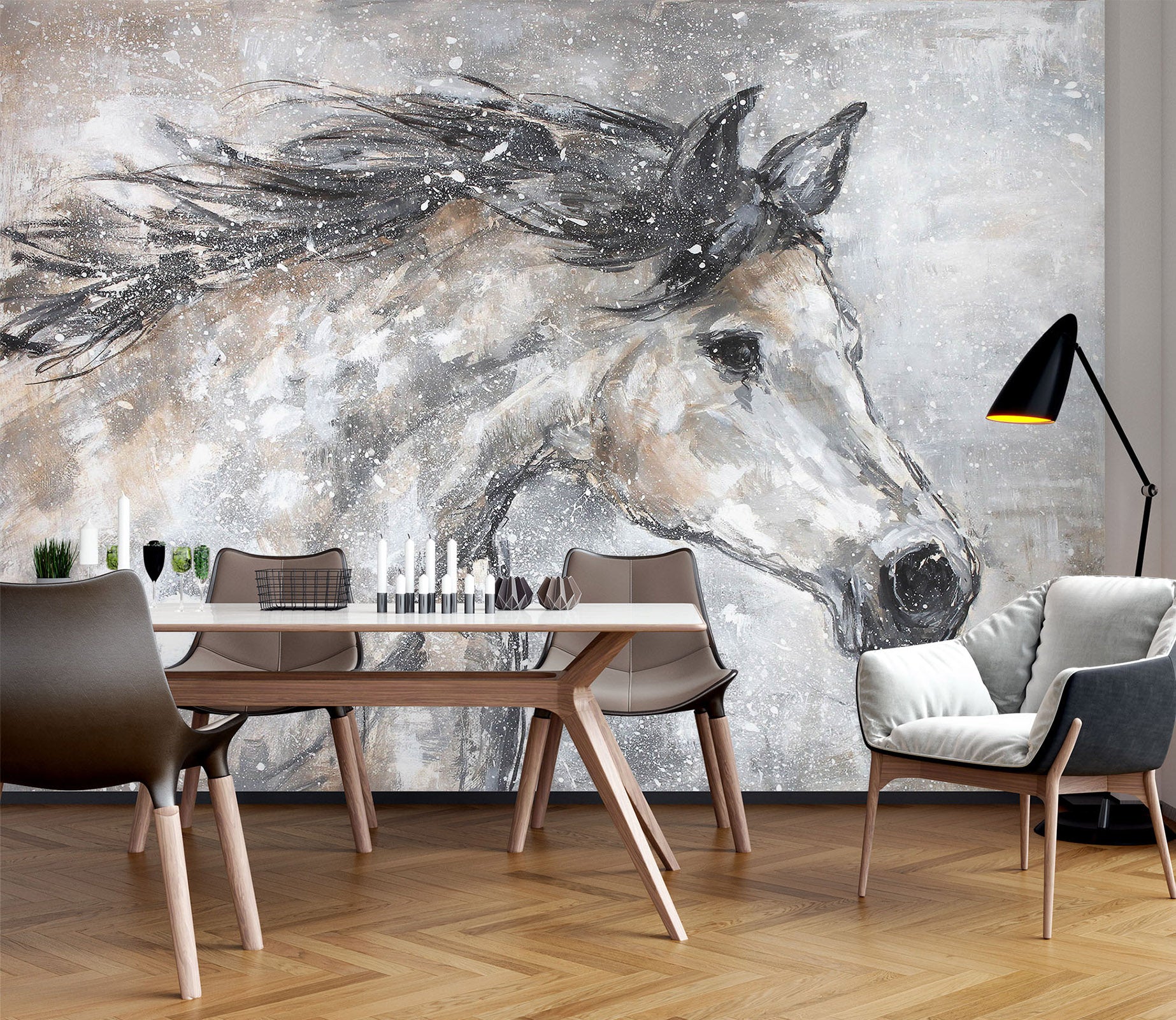 3D Horse Painting 3127 Debi Coules Wall Mural Wall Murals