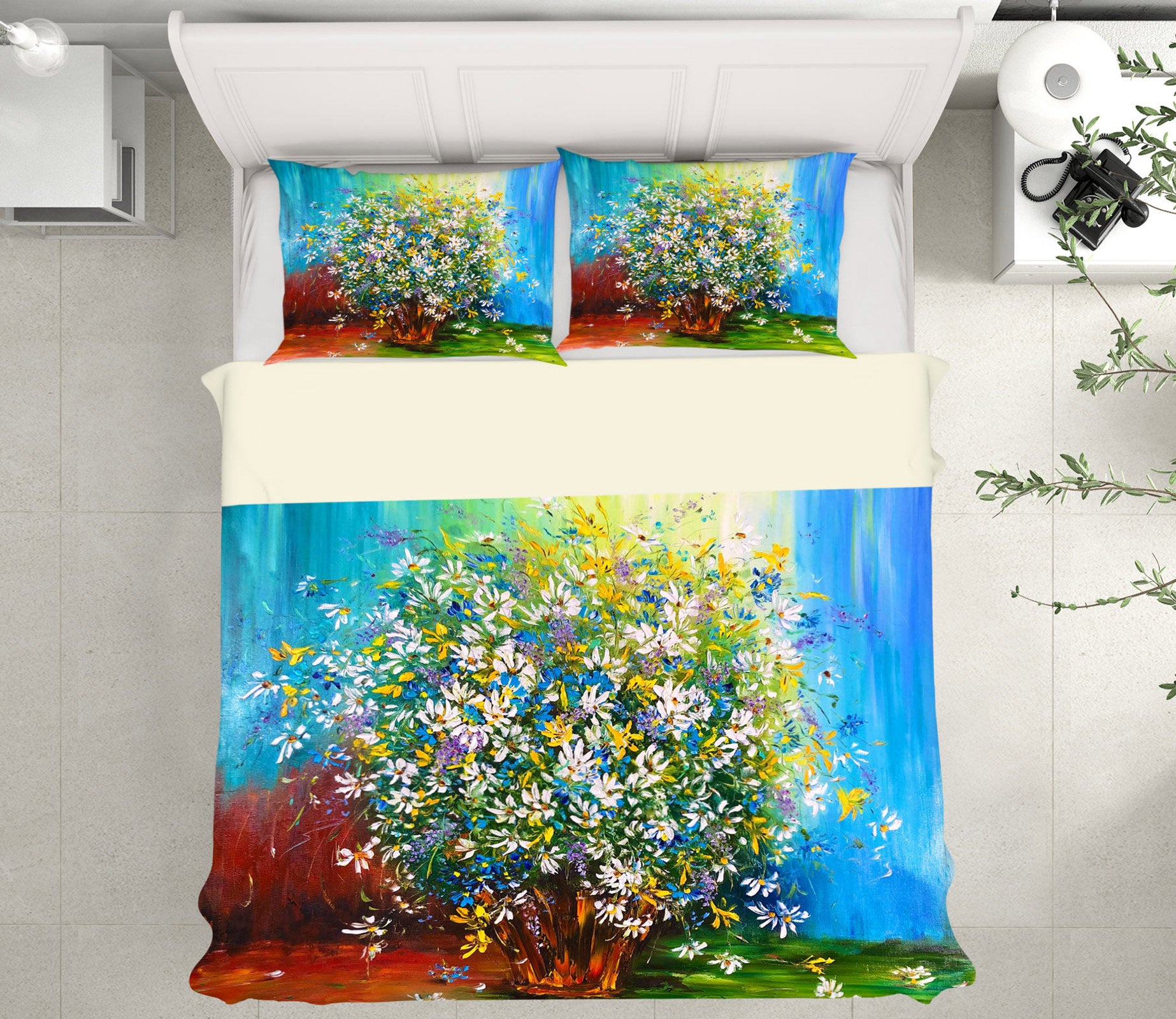 3D Daisy Pot 443 Skromova Marina Bedding Bed Pillowcases Quilt