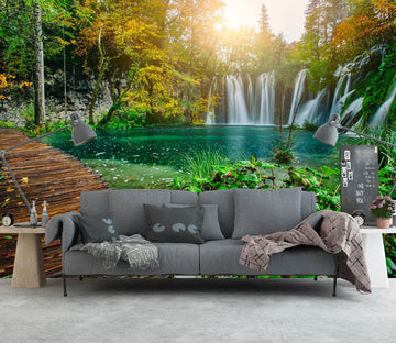 3D Waterfall Lake 1121 Wall Murals