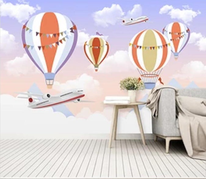 3D Hot Air Balloon 606 Wall Murals Wallpaper AJ Wallpaper 2 