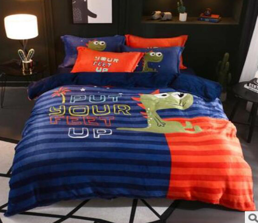 3D Cartoon Dinosaur 17025 Bed Pillowcases Quilt