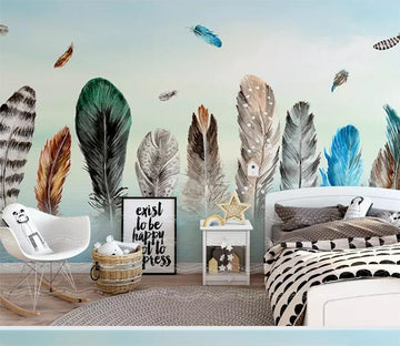 3D Colored Feather 1472 Wall Murals Wallpaper AJ Wallpaper 2 