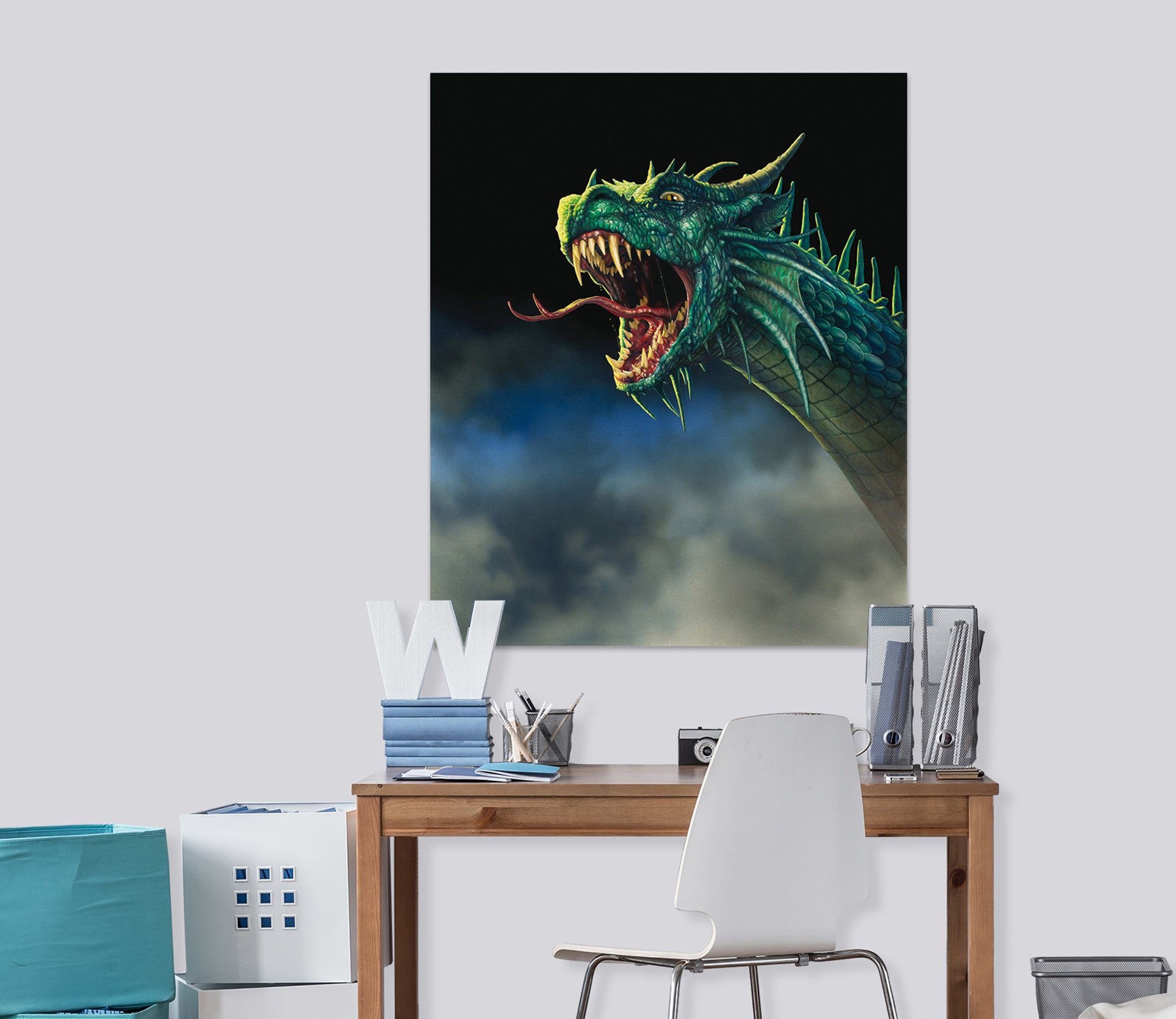 3D Dragon Green 8085 Ciruelo Wall Sticker