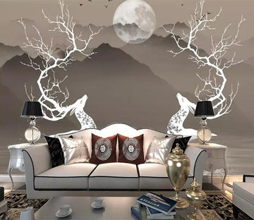 3D Antelope Horn 1253 Wall Murals Wallpaper AJ Wallpaper 2 