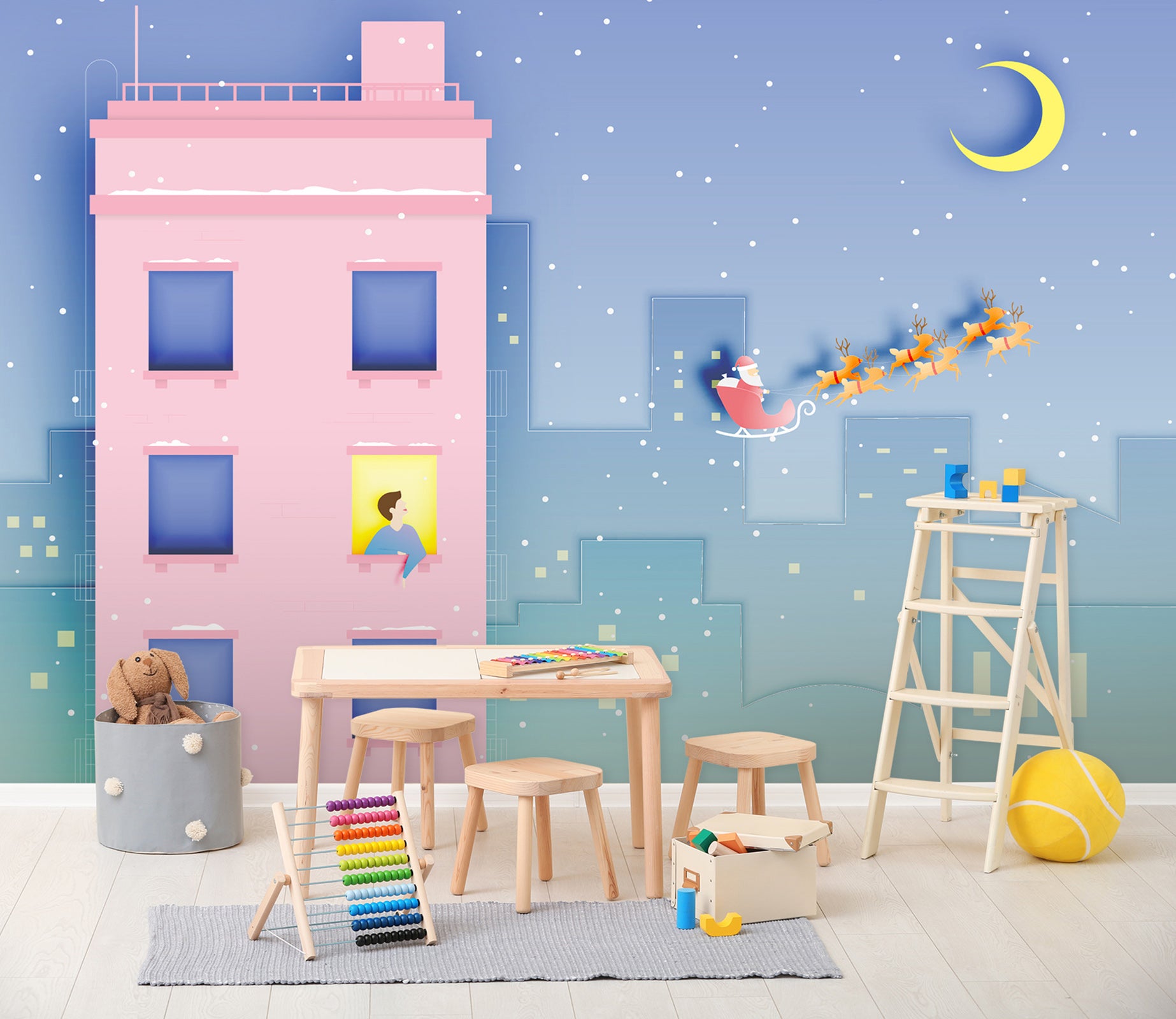 3D Pink Building 045 Wall Murals Wallpaper AJ Wallpaper 2 