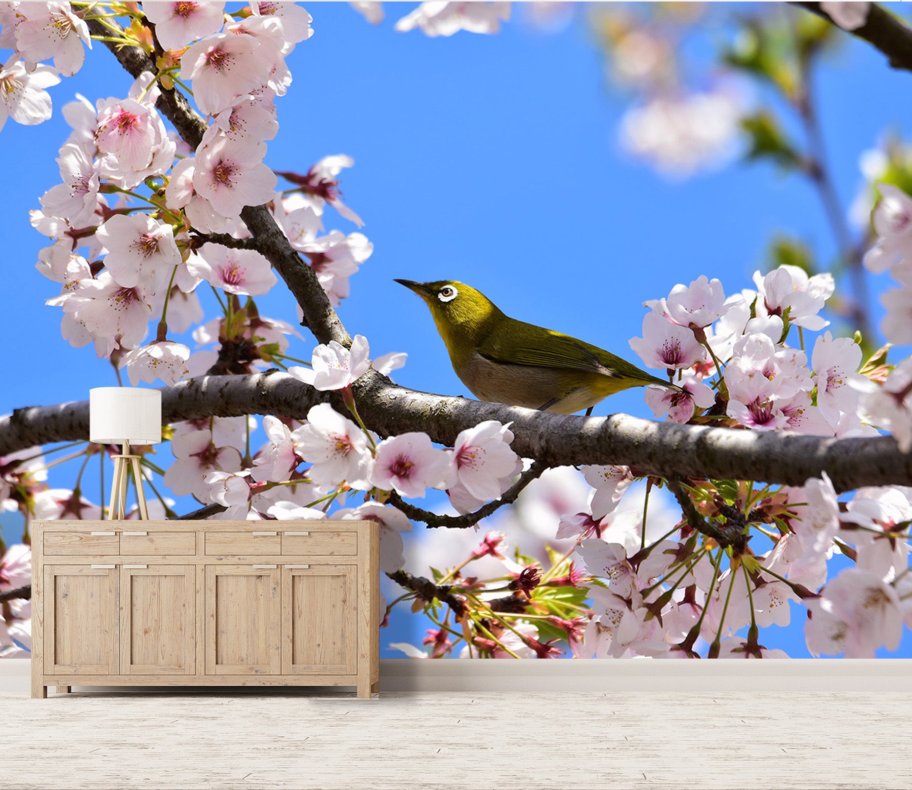 3D Peach Bird 135 Wall Murals