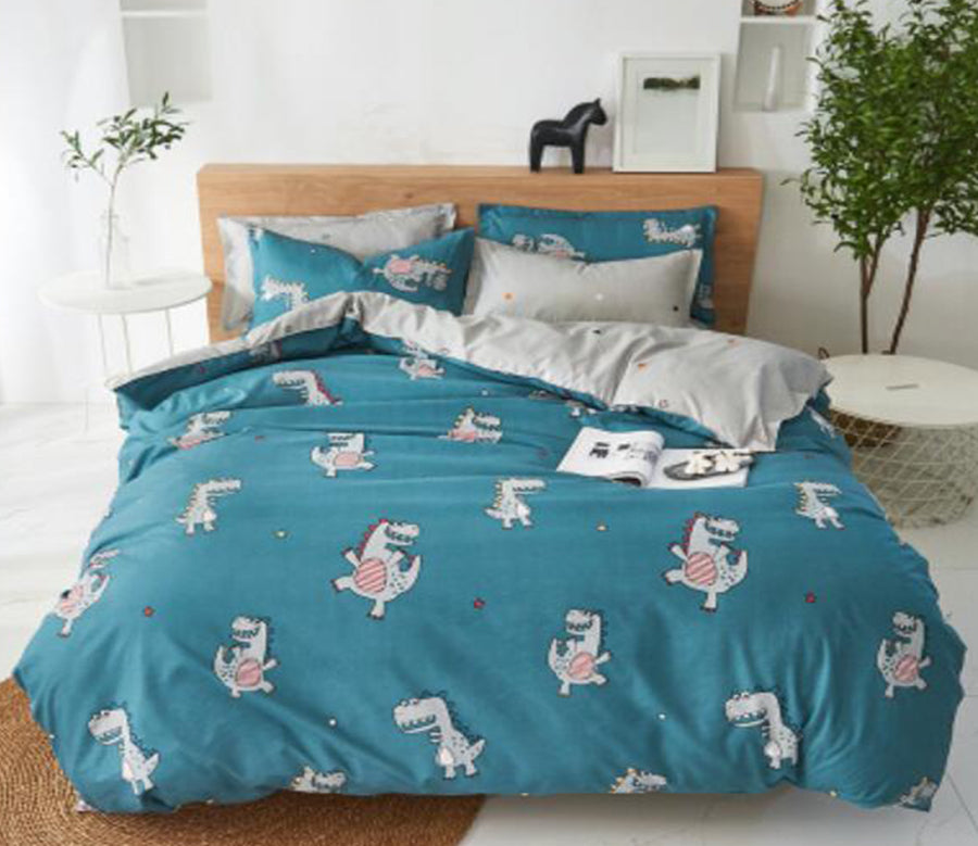 3D Cartoon Little Dinosaur Pattern 4041 Bed Pillowcases Quilt