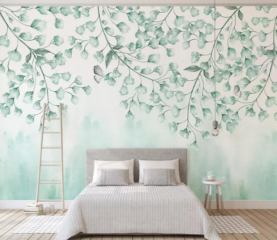 3D Leaf Butterfly WC473 Wall Murals