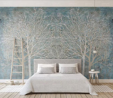 3D Silver Tree 939 Wall Murals Wallpaper AJ Wallpaper 2 