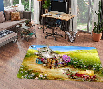 3D Lawn Cat 5623 Kayomi Harai Rug Non Slip Rug Mat