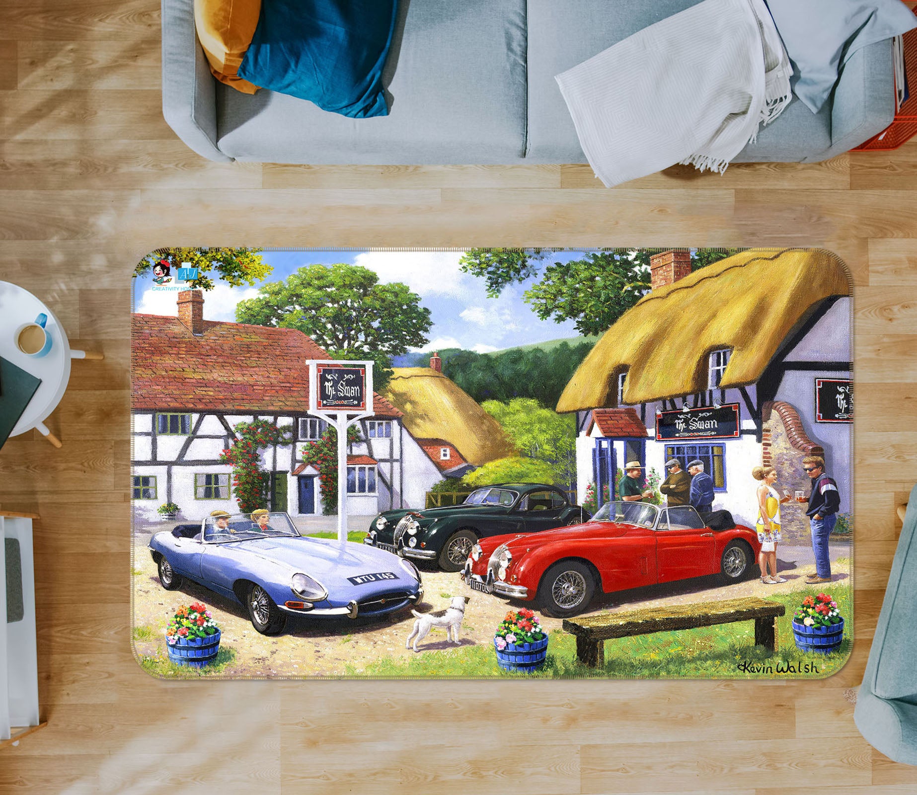 3D Suburban Vehicle 014 Kevin Walsh Rug Non Slip Rug Mat