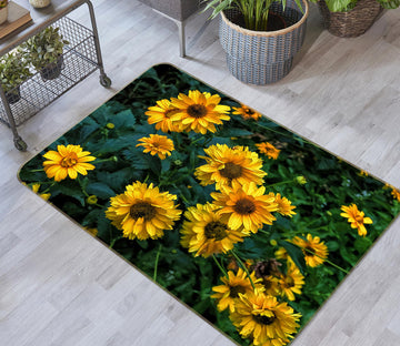 3D Bright Sunflower 1033 Jerry LoFaro Rug Non Slip Rug Mat